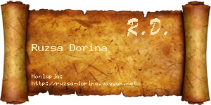 Ruzsa Dorina névjegykártya